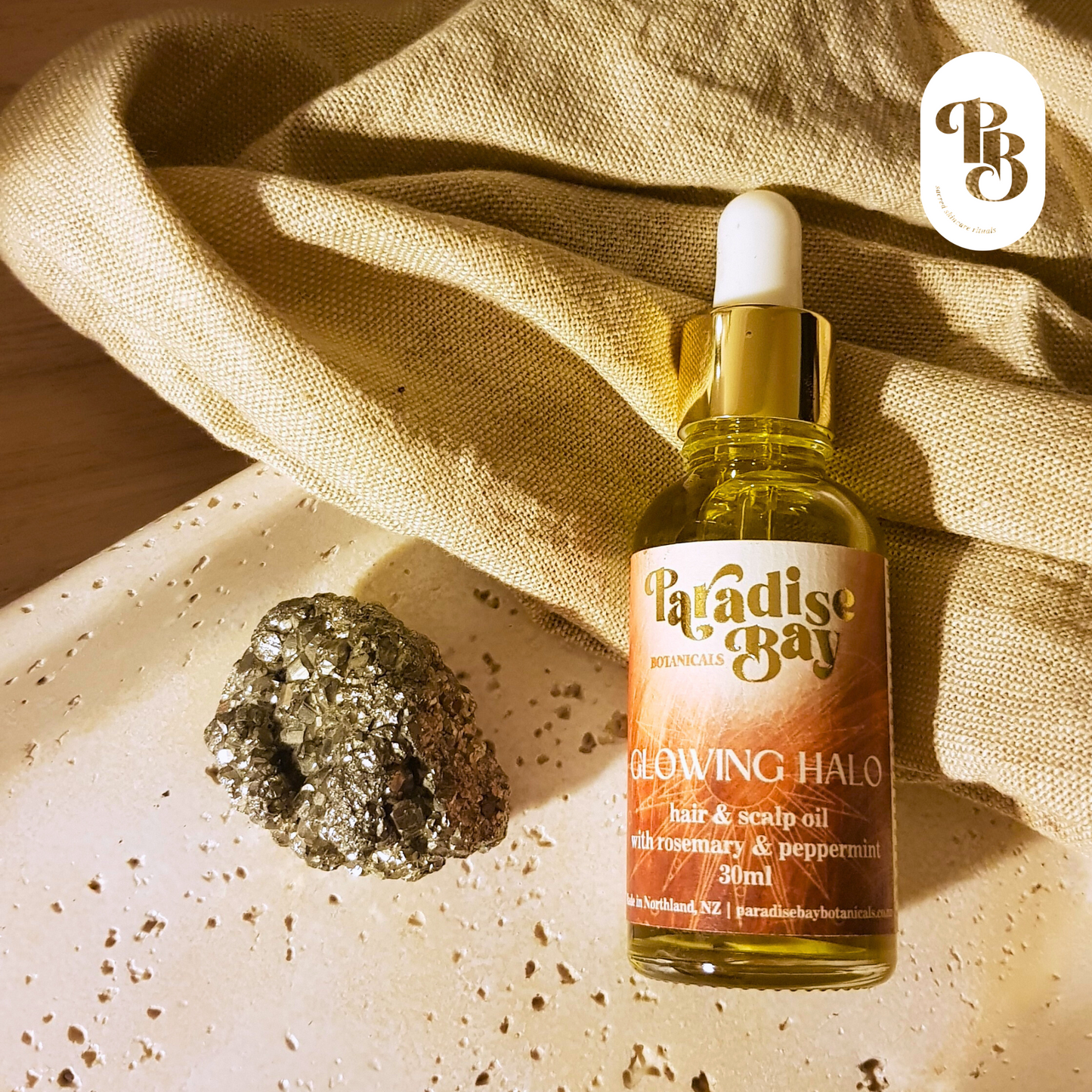 GLOWING HALO | hair & scalp oil with rosemary and peppermint
