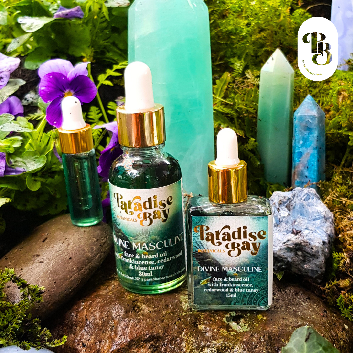 DIVINE MASCULINE |face and beard oil with frankincense, cedarwood and blue tansy