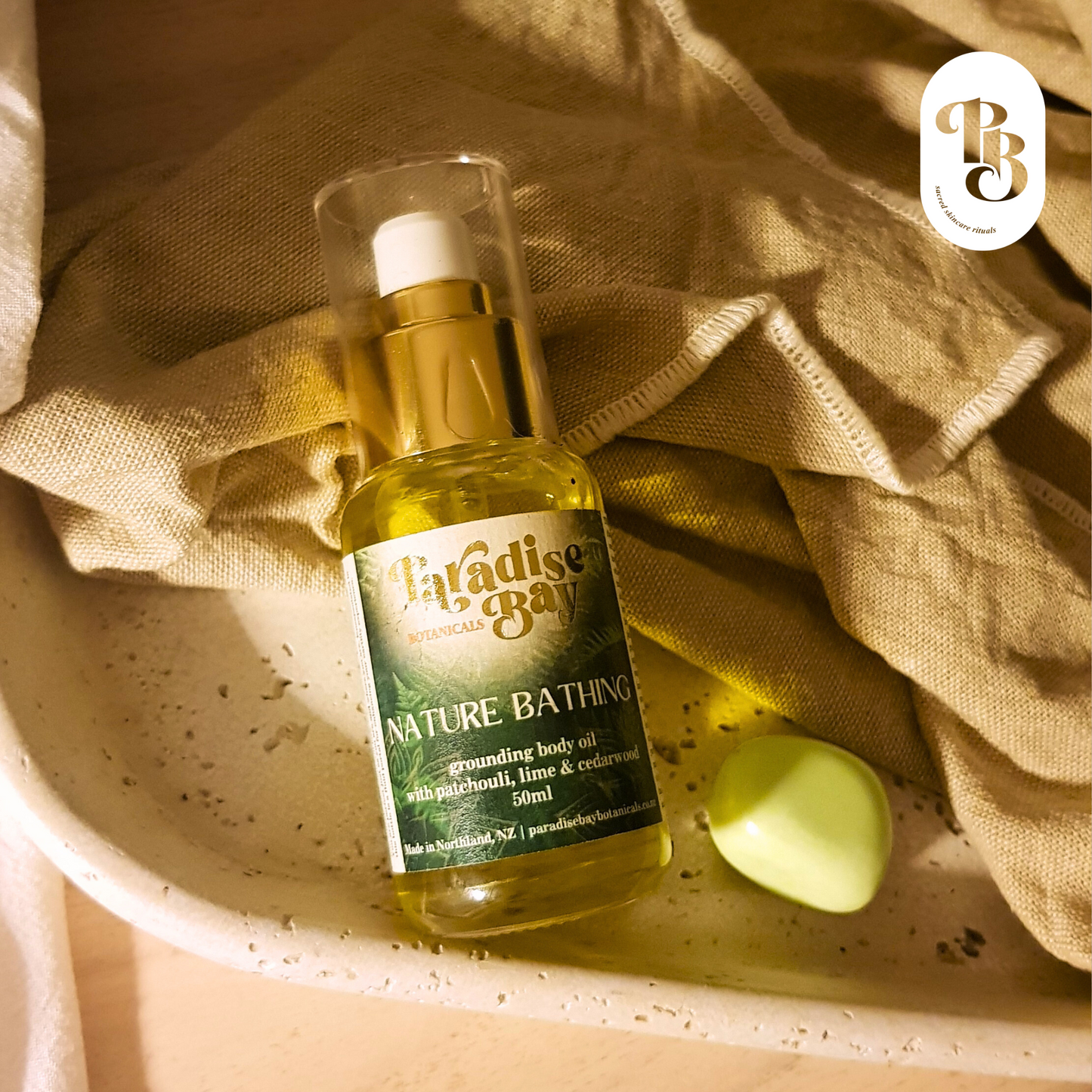 NATURE BATHING | Grounding Body Oil with Patchoulli, Cedarwood & L lime